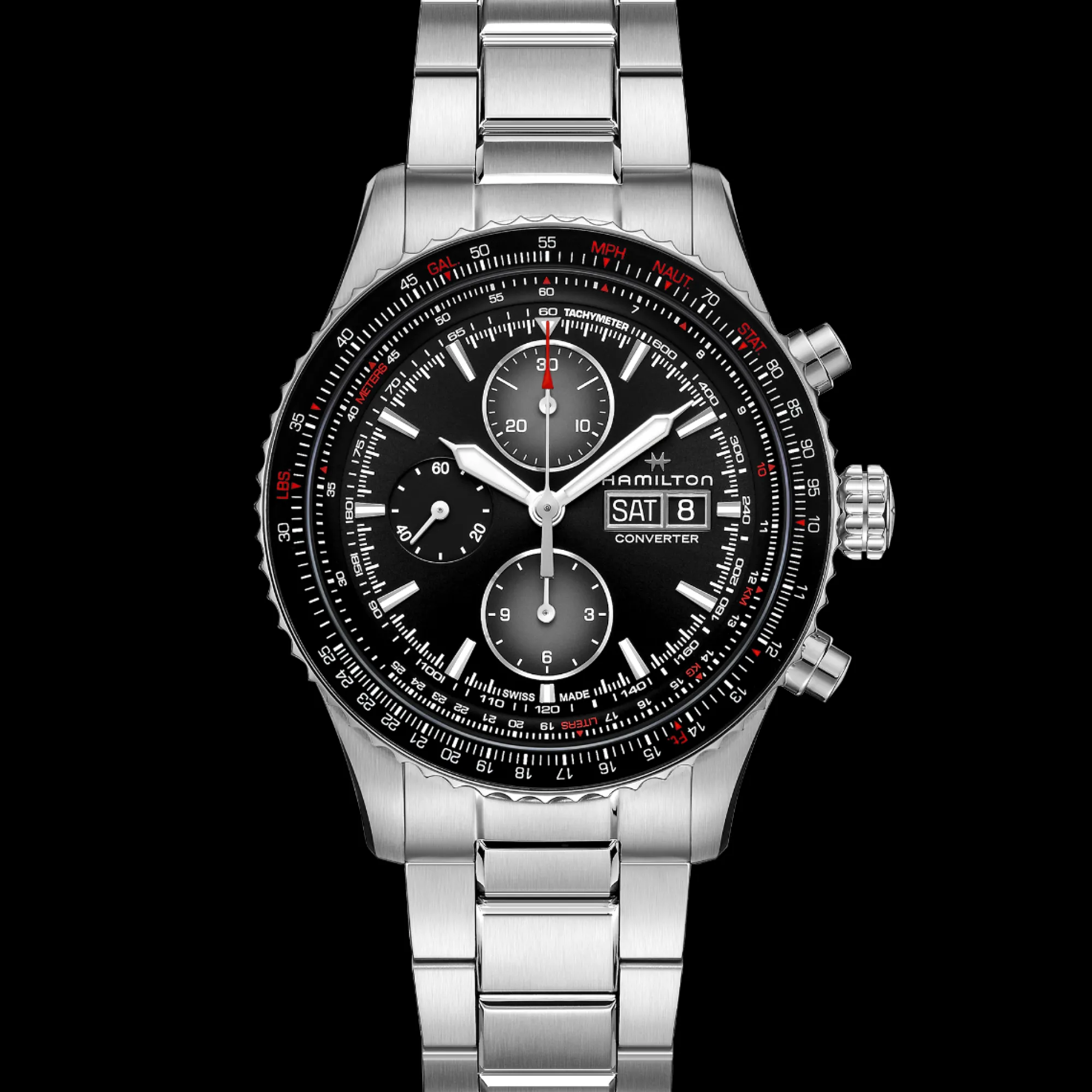 Khaki Aviation Converter Auto Chrono^Hamilton Watch New