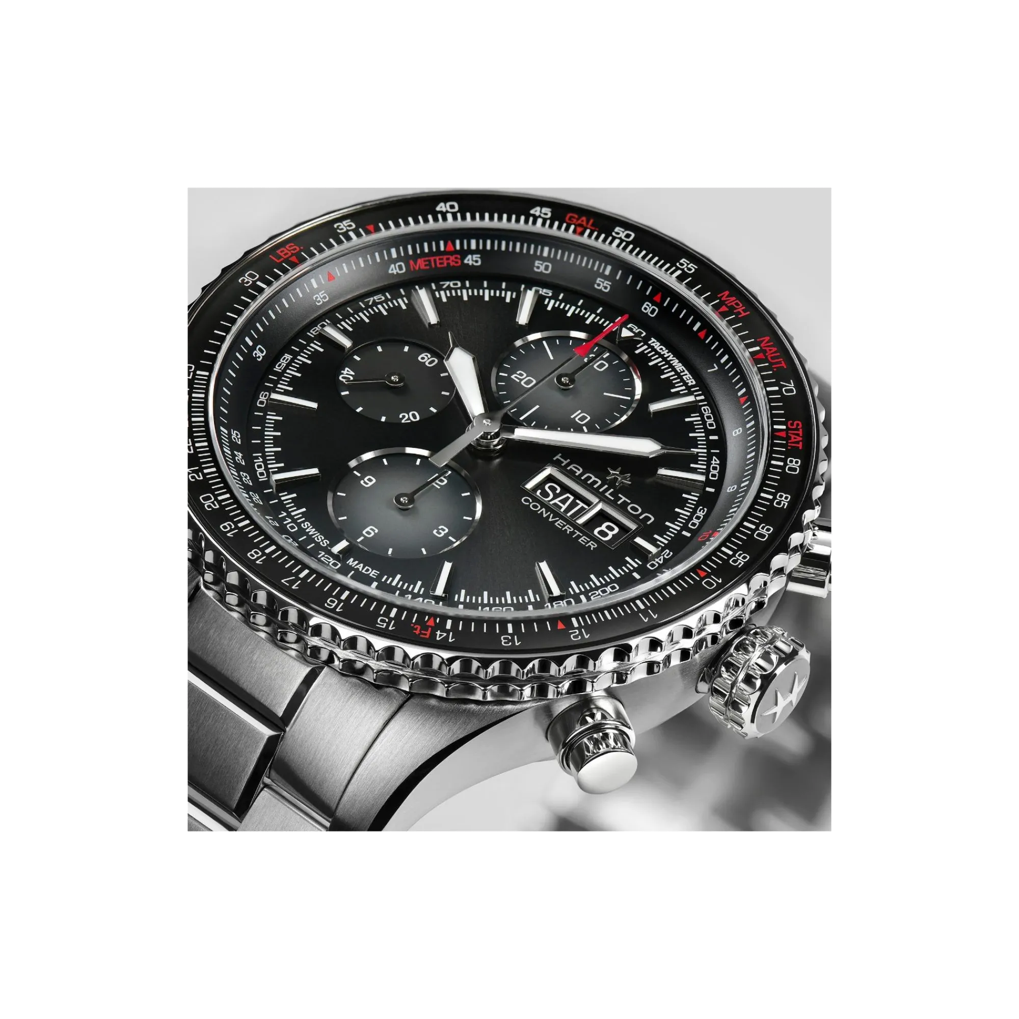 Khaki Aviation Converter Auto Chrono^Hamilton Watch New