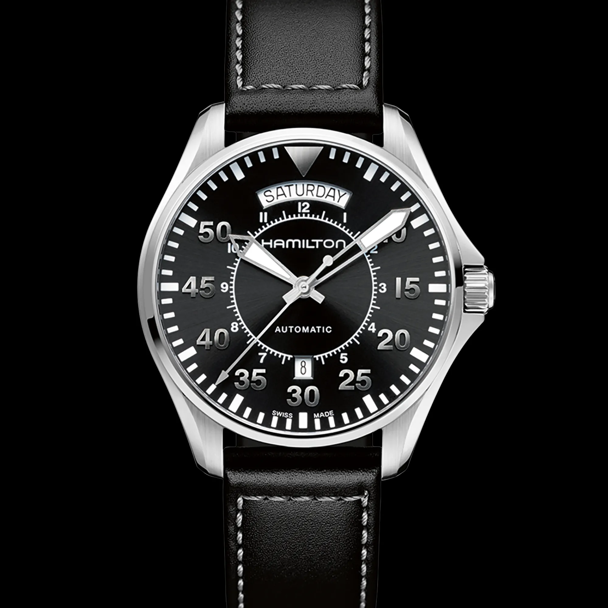 Khaki Aviation Pilot Day Date Auto^Hamilton Watch Discount