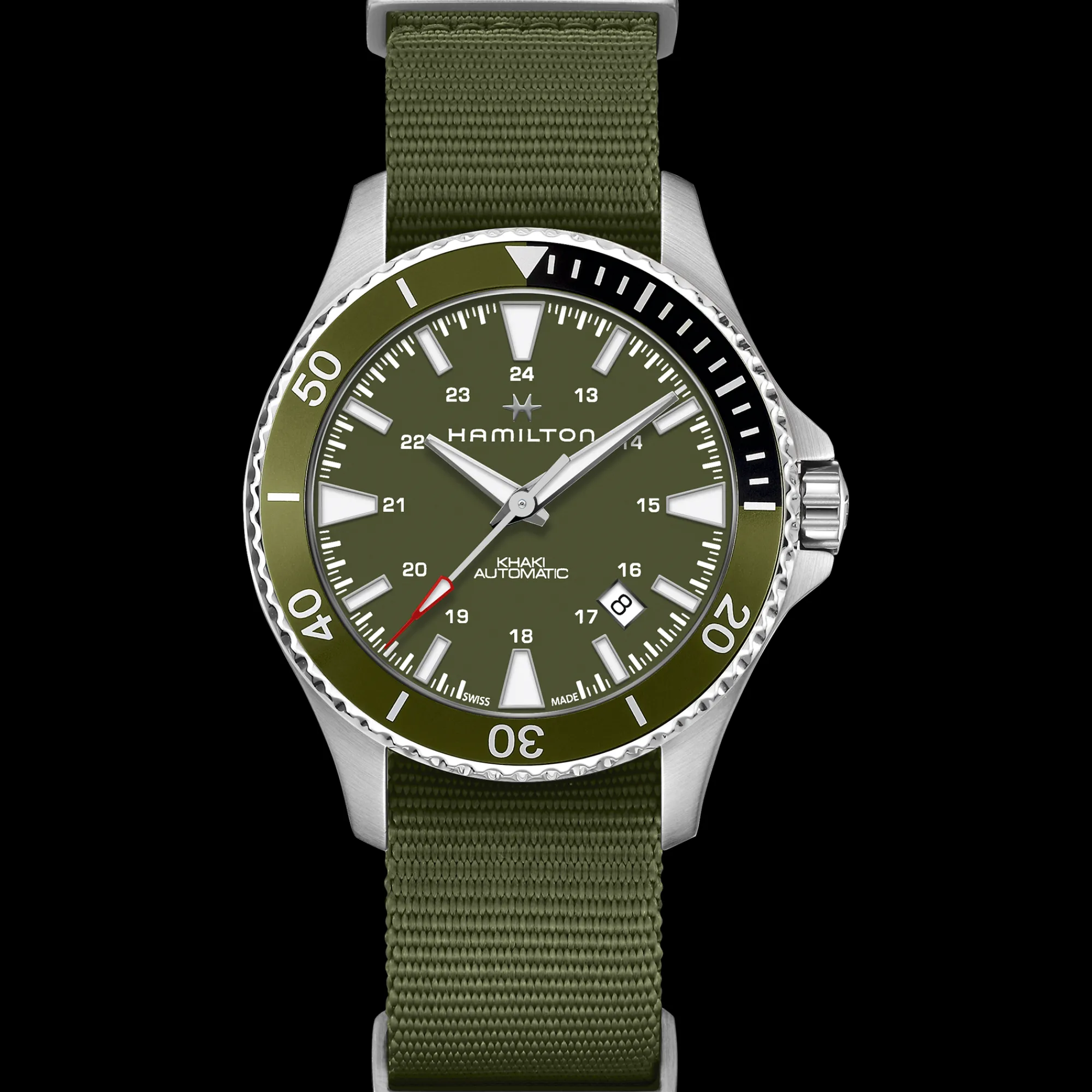 Khaki Navy Scuba Auto^Hamilton Watch Hot